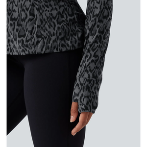 Customizable Women's Winter Zip-up Gym <b>Jacket</b> High Quality Polyester Solid Color Breathable Plus Size Stretchy for Yoga <b>Workouts</b> - Product Image 5