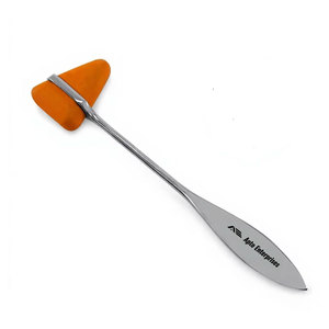 Marteau de réflexes neurologique Orange de 7,5 pouces, instrument médical chirurgical en acier inoxydable de qualité allemande pour diagnostic neurologique - Product Image 3