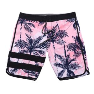 กางเกงขาสั้นชายหาดผ้าโพลีเอสเตอร์แห้งเร็วแบบมีเชือกผูก ปรับแต่งได้ มีซับในตาข่ายและกระเป๋าซิป - Product Image 2