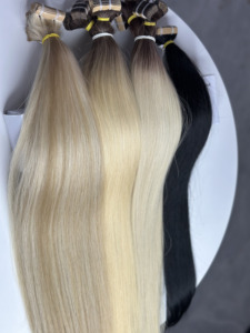 Extensions de cheveux naturels noirs à pointe I, lisses comme des baguettes, double épaisseur, cheveux humains vierges vietnamiens, kératine, vente en gros - Product Image 5