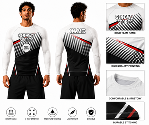 Custom Logo Stretch MMA Training NO GI Grappling Jiu Jitsu BJJ Rash Guard 100% Polyester - Product Image 1