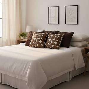 SOGA Juego de 5 Fundas de Almohada Decorativas Modernas, Color Marrón Chocolate Intenso, Tejido de Diamantes y Fundas de Cojín con Círculos Geométricos Retro - Product Image 5