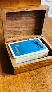 Boîte de rangement carrée en bois écologique de qualité supérieure pour cartes de jeu avec illustration personnalisée - Product Image 2
