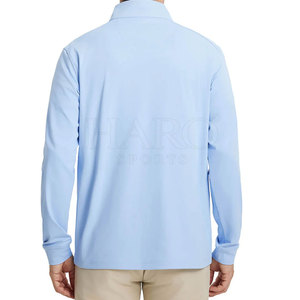 Nueva Camiseta Polo de Golf con Cierre de Cremallera para Hombre, Tejido Básico de Algodón Mezclado con Cuello Moderno con Cremallera, Estilo Atlético - Product Image 2