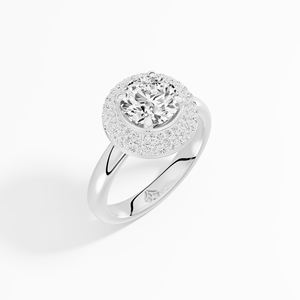 แหวนหมั้นเพชรโมอิสซาไนต์ทรงรัศมี น้ำหนัก 2.04 กะรัต ชุบโรเดียม รับรองโดยผู้ตรวจสอบอิสระ ทองคำแท้ 10K/14K/18K ขายส่ง B2B สำหรับผู้หญิง - Product Image 3