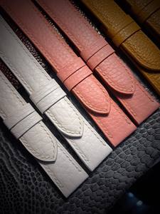 Luxali Bracelet de montre en cuir véritable fait à la main Top Grain 20mm Bracelet de montre Epsom à dégagement rapide pour la plupart des montres - Product Image 4