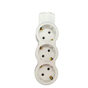 Hot Selling 3 Outlets Euro Type Socket Power Strip Electric Plug Without Switch Without USB