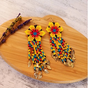 Pendientes de Cuentas Multicolores Modernos Personalizados, Diseño 3D Hecho a Mano, Joyería Ligera para Uso Diario, Estilo Boho, Orion - Product Image 1