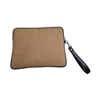 100% Premium-Qualität Echtes Kuhleder Business Laptop-Hülle Tasche Anpassbare Farbe Logo Modernes Perforiertes Design YKK-Reißverschluss