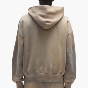 Sudadera con Capucha Personalizada con Pedrería, 100% Algodón, Tejido de Felpa, Logotipo Frontal, Unisex, Color Sólido, Invierno, Corte Holgado, Bolsillos Grandes, Transpirable, Antiencogimiento - Product Image 1