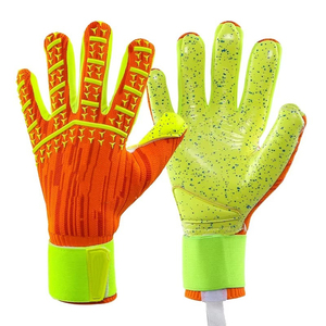 ถุงมือผู้รักษาประตูฟุตบอลมืออาชีพสำหรับผู้ใหญ่และเด็ก  ยางลาเท็กซ์ยึดเกาะดี ทนทานต่อการสึกหรอ คุณสมบัติกันลื่นสำหรับถุงมือโกล - Product Image 5