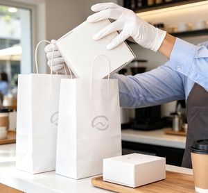 Sacs en papier kraft personnalisés pour l'alimentation et le commerce de détail, sacs en papier personnalisés OEM pour l'emballage alimentaire - Product Image 1