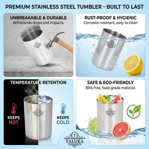 High Quality Round Plain 13 OZ Straight Stainless Steel Water Drinking Tumbler Reusable Cup For Home Kitchen Travel Office - Product Image 4