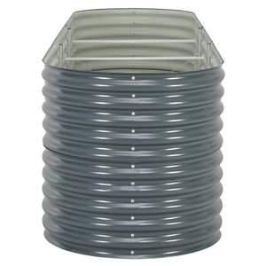 Acero galvanizado Gris 126 "x 31,5" x 31,9 "Jardín Cama elevada Suministros de jardín - Product Image 5
