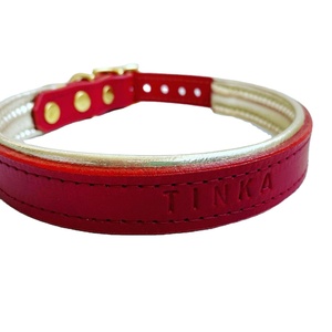 Collier de chien en cuir de haute qualité fait à la main rembourrage doux luxe Style Simple Rivet toutes les tailles disponibles Direct Top fabricant - Product Image 6