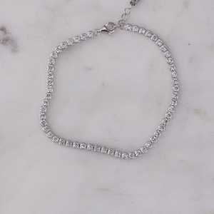 925 <b>Sterling</b> <b>Silver</b> VVS Moissanite Diamond Tennis <b>Bracelet</b> Classic and Secure Clasps Fashion <b>Bracelet</b> For <b>Women</b> Wear - Product Image 1