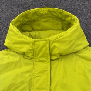Unisex Hooded <b>Safari</b> Puffer <b>Jacket</b> Solid Color Zipper Closure Breathable Windproof Casual Winter Coat Loose Fit Polyester - Product Image 4