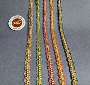 Dentelle colorée en polyester/coton crochetée de qualité supérieure, nouveau design, soluble dans l'eau, meilleur prix, garniture décorative pour vêtements - Product Image 3