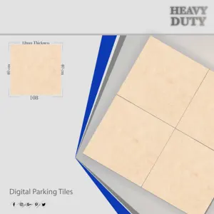 Wholesale Price Digital Ceramic 40x40cm Ivory Beige Color 9mm Thickness Porcelain 400x400mm Digital Parking Flooring Tiles