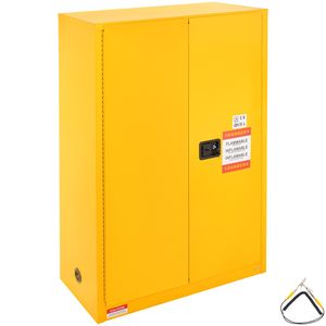 Armadio di Sicurezza per Liquidi Infiammabili in Acciaio Laminato a Freddo da 45 Galloni, 42.9 X 18.1 X 65.2, Attrezzatura Antideflagrante per Stoccaggio Chimico - Product Image 5