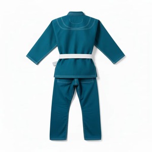 Conjuntos de Gi de Jiu Jitsu Brasileño en Color Verde Azulado, Uniforme de Entrenamiento Resistente para Adultos con Logotipo Personalizado y Material Modal - Product Image 6