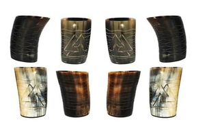 Verre à shot en corne poli, style animal, tasse à boire viking, artisanat naturel, verres à bière de Noël - Product Image 3