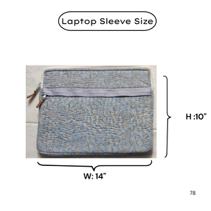 กระเป๋าใส่แล็ปท็อปแบบพกพา พรีเมียม ยูนิเซ็กซ์ เป็นมิตรกับสิ่งแวดล้อม ผลิตจากผ้าฝ้ายเย็บติดกัน งานฝีมือพิมพ์ลายบล็อก น้ำหนักเบา ทนทาน ใช้งานได้ยาวนาน - Product Image 6
