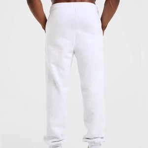 New Design Relaxed Fit Oversized Wide Leg Sweatpants Men Solid Color Blank Heavyweight Baggy Sweatpants <b>Elastic</b> Hem Joggers Pant - Product Image 4