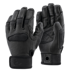 Gants de travail en cuir robustes GearHi avec paume renforcée pour la descente en rappel, l'escalade, la sécurité et le sauvetage, réduisant les chocs - Product Image 1