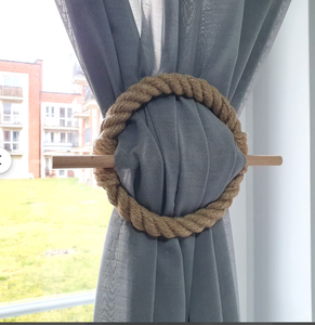 Premium Handmade Jute Curtain <b>Tiebacks</b> – Eco Natural Fiber Curtain Holders with Durable Braided Design - Product Image 6