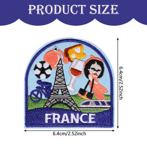 Wholesale Embroidery Patch Custom Flat Stitch <b>Fabric</b> Badge for Caps Jackets Backpacks Clothing <b>Iron</b> <b>On</b> Sew <b>On</b> Factory Decorative - Product Image 1