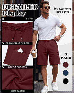 Shorts de sport pour hommes, vêtements de fitness OEM, shorts de course respirants de haute qualité. - Product Image 3
