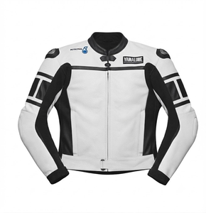 Ramaha Motorcycle <b>Racing</b> <b>Jacket</b>/Chaqueta Men’s Cowhide Leather CE Level 2 Protective Riding Gear - Product Image 1