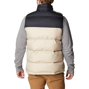 Chaleco acolchado para hombre con bloques de color, cuello alto, cierre de cremallera y relleno de plumón para invierno. - Product Image 5
