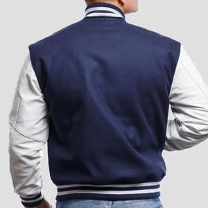 Mono Clothing Plus Size <b>Mens</b> <b>Reversible</b> Eco-Friendly Wool/Leather Varsity <b>Jacket</b> Custom Embroidery Logo High Street <b>Jacket</b> - Product Image 6