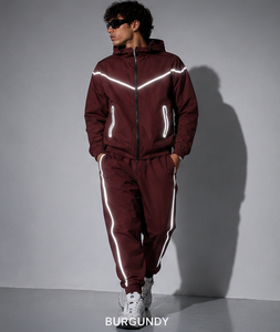 Ensemble de survêtement beige à capuche pour homme, manches longues, couleur unie avec poches latérales, léger, streetwear, tenue de jogging, automne, décontracté - Product Image 3