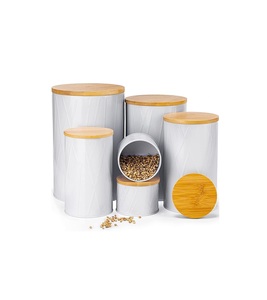 กระปุกเก็บอาหารโลหะขายดีที่สุดสำหรับขายส่ง พร้อมฝาปิดสุญญากาศ สำหรับจัดเก็บและจัดระเบียบอาหารจำนวนมาก - Product Image 1