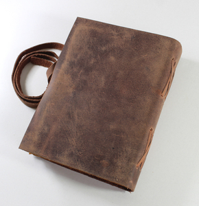 Rustic Charm With Decorative Leather Strings' <b>Stitching</b> On The Spine Adds Antique <b>Magic</b> To This Lovely Vintage Journal - Product Image 4