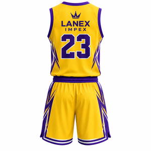 Conjunto de Uniforme de Baloncesto Personalizado para Hombres y Jóvenes, Camiseta sin Mangas con Pantalones Cortos a Juego, Ropa Deportiva Personalizada - Product Image 3