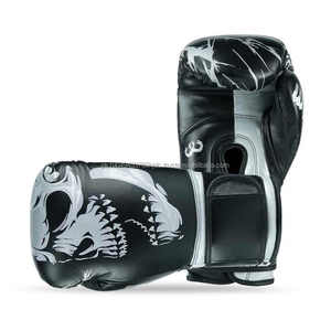 Meilleur prix Gants de boxe personnalisables à sangle en cuir de vachette Entraînement en plein air Muaythai MMA Équipement de sport Fabriqué en cuir de qualité/PU Sanda - Product Image 2
