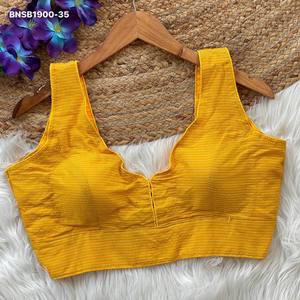 Colección de Blusas sin Mangas con Cuello en V y Estampado de Rayas Horizontales en Algodón Katha de la Mejor Calidad, Exportador Indio, Proveedor Mundial - Product Image 3