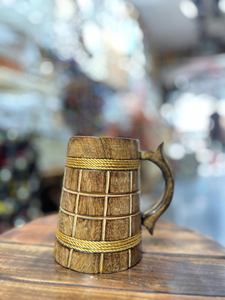 แก้วเบียร์ไม้ทำมือ FAIZA CRAFT คุณภาพพรีเมียม แก้วไม้คลาสสิก ได้รับการรับรองมาตรฐาน CE ใช้กับเครื่องล้างจานและไมโครเวฟได้ ปรับแต่งได้ - Product Image 2