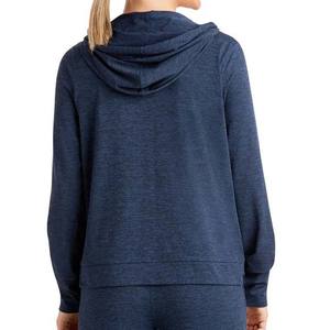 Sweat à capuche surdimensionné 100% coton pour femme, matière légère, respirante, impression de logo personnalisée, sweat à capuche à enfiler - Product Image 5