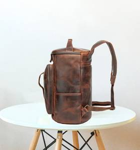 กระเป๋าเป้สะพายหลังหนังแท้กันน้ำ ป้องกันการโจรกรรม สไตล์วินเทจ สำหรับเดินทาง รุ่น LBP-0325 - Product Image 5