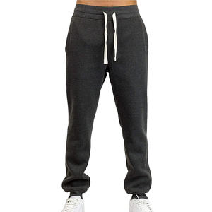 Men's Black Mid Waist Sweatpants Side Pockets Half Placket Closure Knitted Casual Joggers Breathable Lightweight Straight Dark - Product Image 1