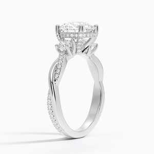 Anillo de Compromiso Bhatiya Gems Jewels Modelo Petite Twisted Vine con Tres Piedras de Moissanita, Chapado en Oro de 14K sobre Plata 925 - Product Image 6