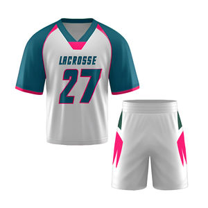Uniformes de lacrosse personnalisés de haute qualité, imprimés par sublimation, respirants, imperméables, à séchage rapide, style performance, vêtements d'équipe - Product Image 1