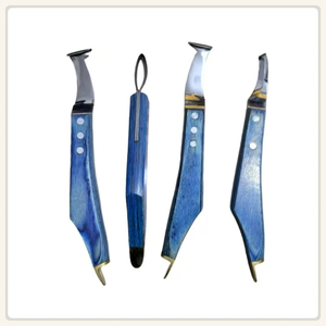 Cuchillo para Herraduras, Recortador de Pezuñas para Ganado y Ovejas, Acero Inoxidable, Diseño para Mano Izquierda y Derecha, Corte de Herraduras con Mango de Madera - Product Image 5