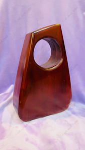 Handcrafted Round Cutout Wooden Clutch <b>Bag</b> for <b>Women</b> Designer Evening Party Wedding Statement Hard Case Wooden Purse - Product Image 4