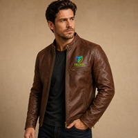 Veste en cuir pour homme de qualité supérieure, vêtements de mode pour homme, veste en cuir avec matériau en cuir véritable, doublure intérieure douce, coutures durables